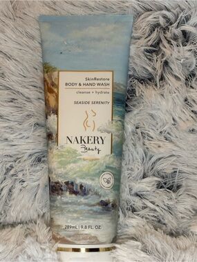 Nakery Beauty SkinRestore Body & Hand Wash Seaside Serenity scent.